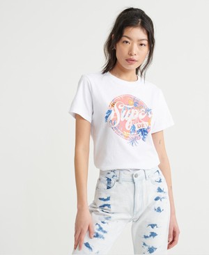 Superdry Soda Tropical Női Pólók Fehér | MHCEI2573